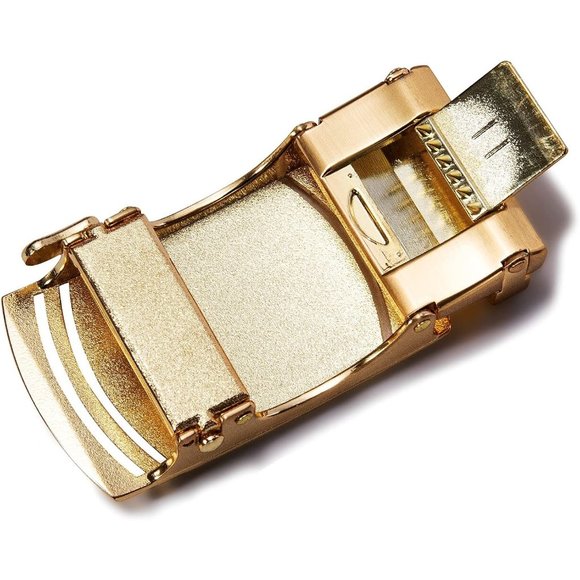 Men's Ratchet Replaceable 1 3/8 Slide 35mm Cuttable Strap Belt Buckle - Picture 2 of 6